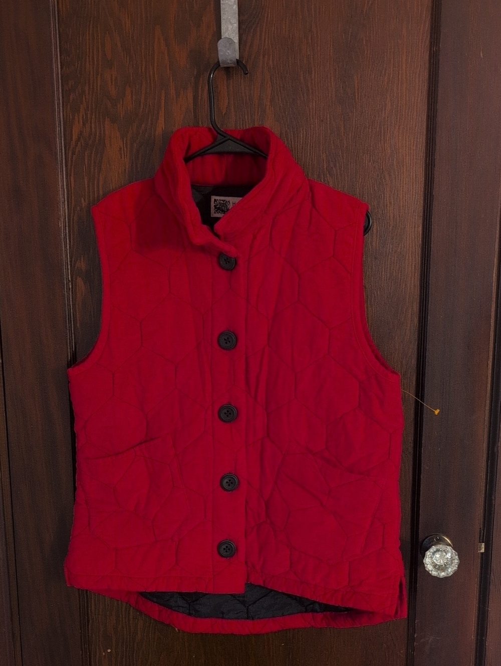 Habitat Red Quilted Button Vest